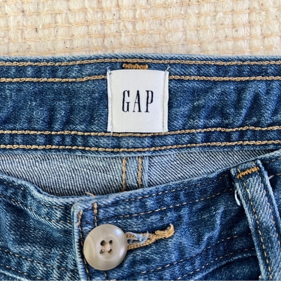 GAP High Rise Wide Leg Crop Jean | Medium Blue | 8/29 Regular - Picture 6 of 9